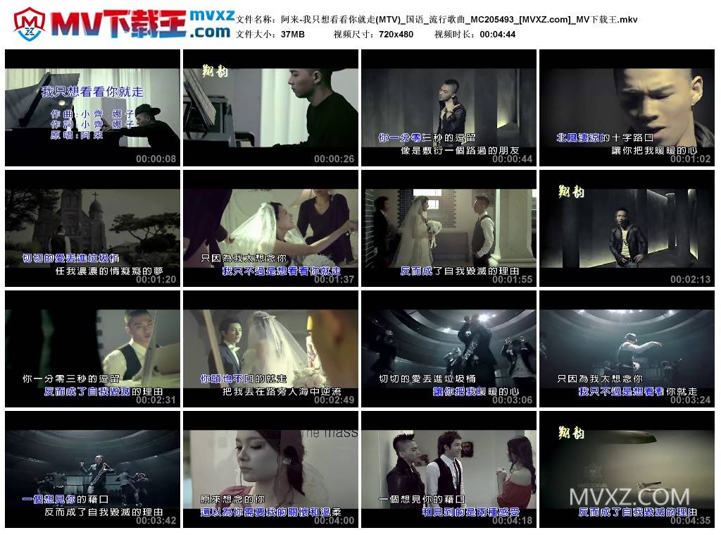 阿来-我只想看看你就走(MTV)_国语_流行歌曲_MC205493
